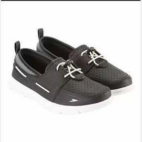 SPEEDO. WOMENS PORT LIGHTWEIGHT BREATHABLE WATER SHOE (BLACK/GREY/WHITE) SZ 6