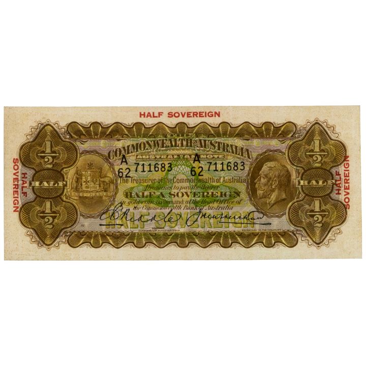 Riddle/Heathershaw, Ten Shillings, 1928, aUNC
