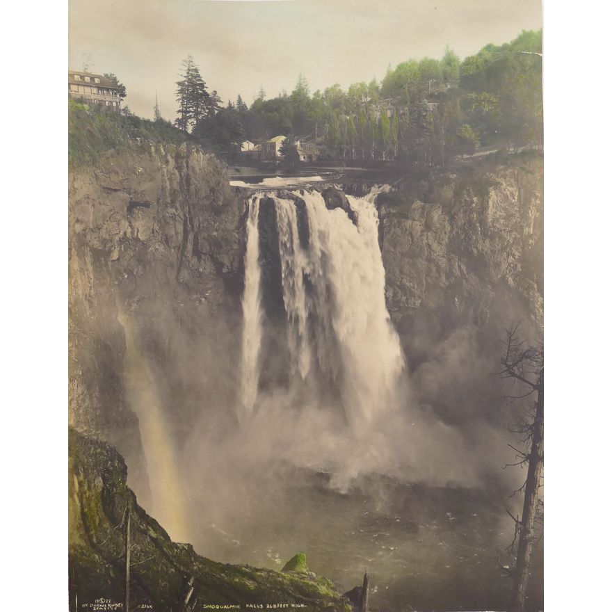Darius Kinsey 'Snoqualmie Falls' Tinted Photograph 1922