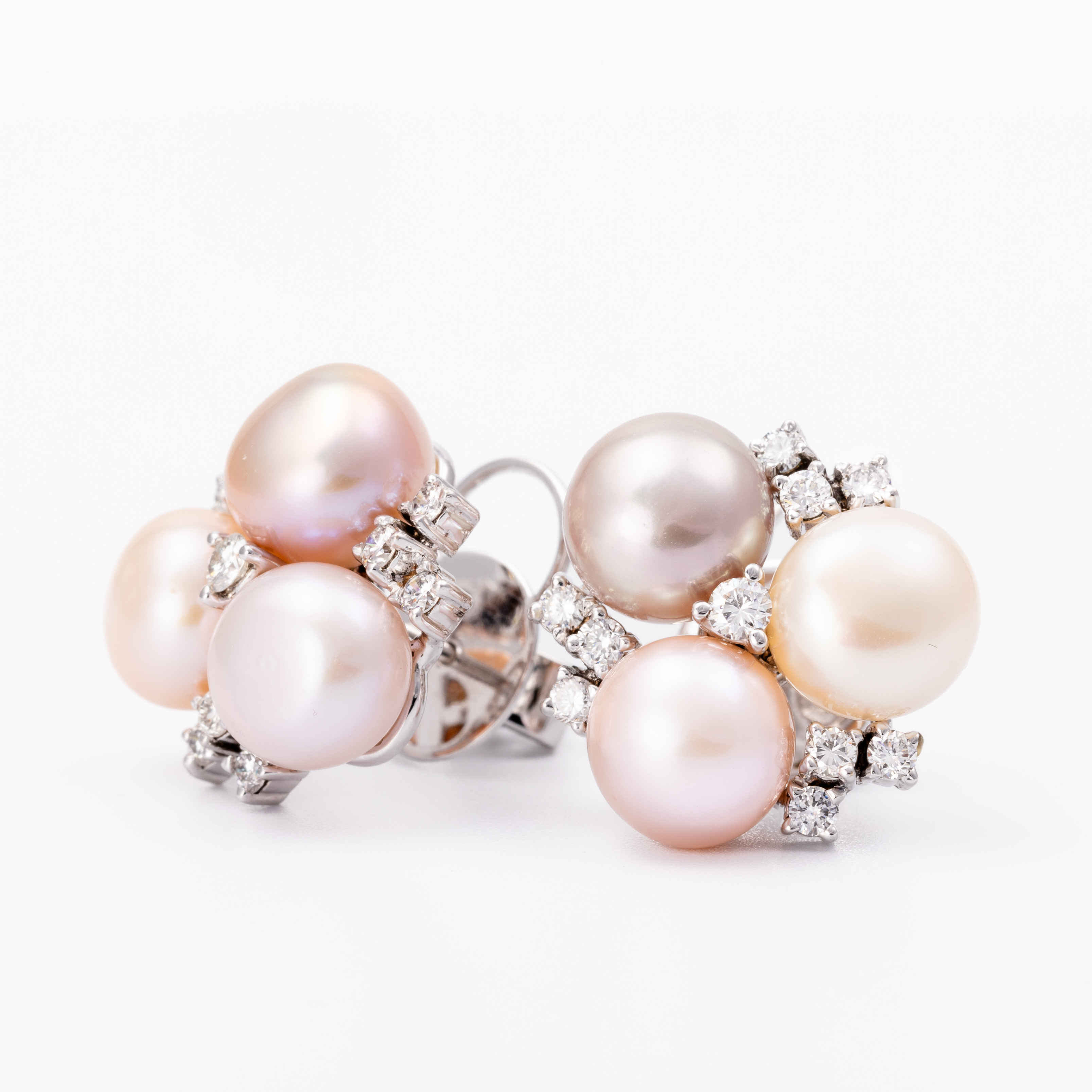 Pearl & Diamond Earrings 18ct Gold