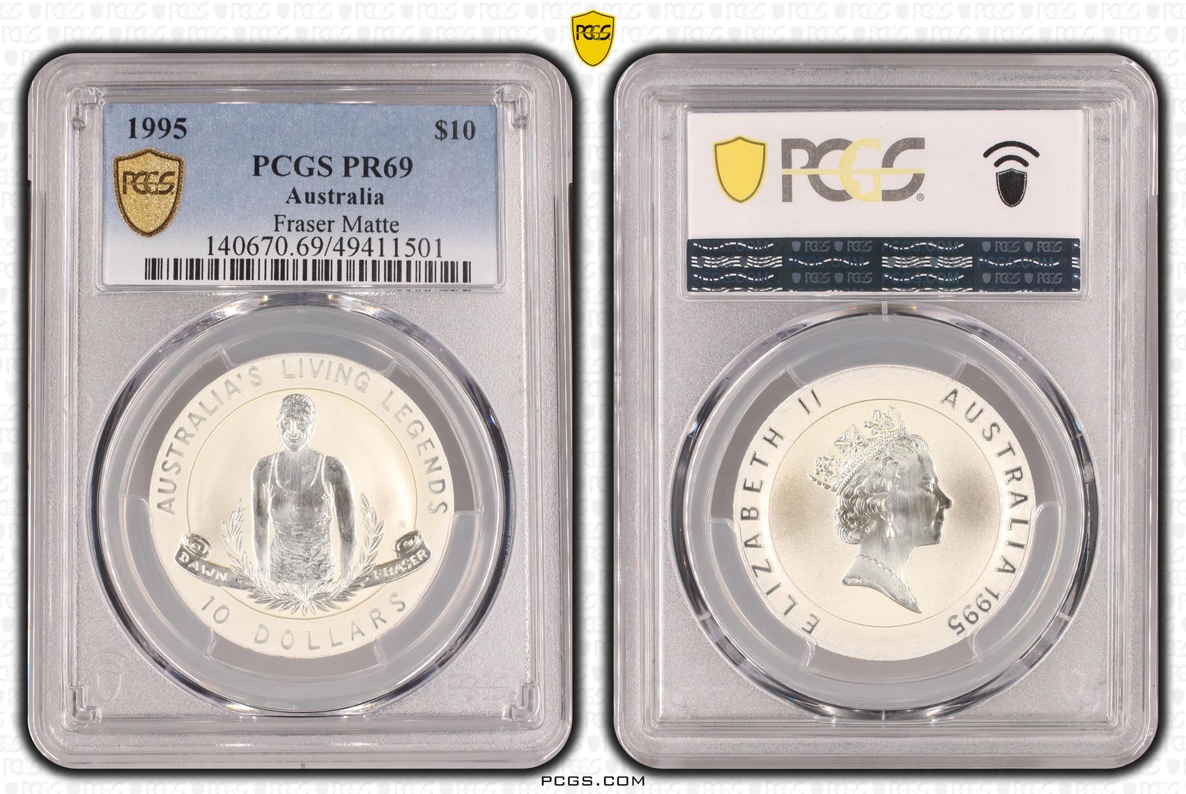 Elizabeth II, Fraser Matte , Ten Dollar, 1995, PCGS PR69