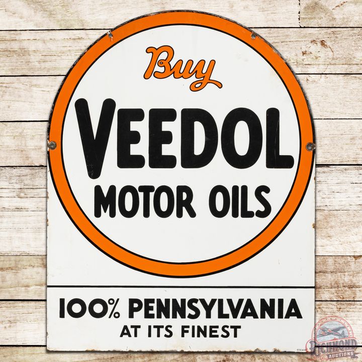 Buy Veedol 100% Pennsylvania Motor Oils DSP Tombstone Sign - 8.75 & 8