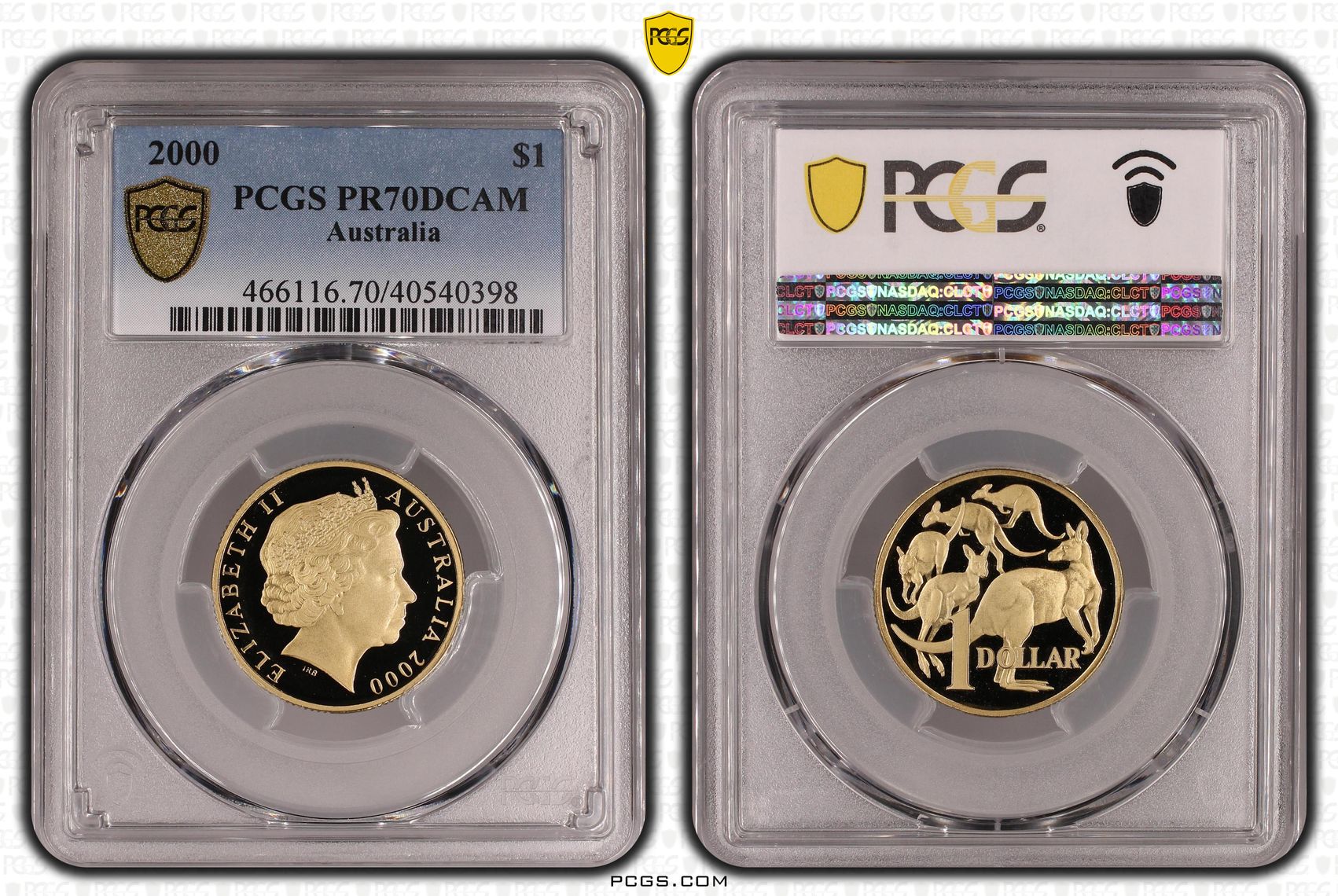 365 · 2000 Australia One Dollar, $1 Proof PCGS - PR70DCAM POP 31/0 -398