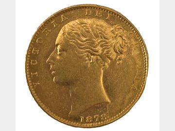 1878 VICTORIA YOUNG HEAD SYDNEY MINT SHIELD GOLD SOVEREIGN