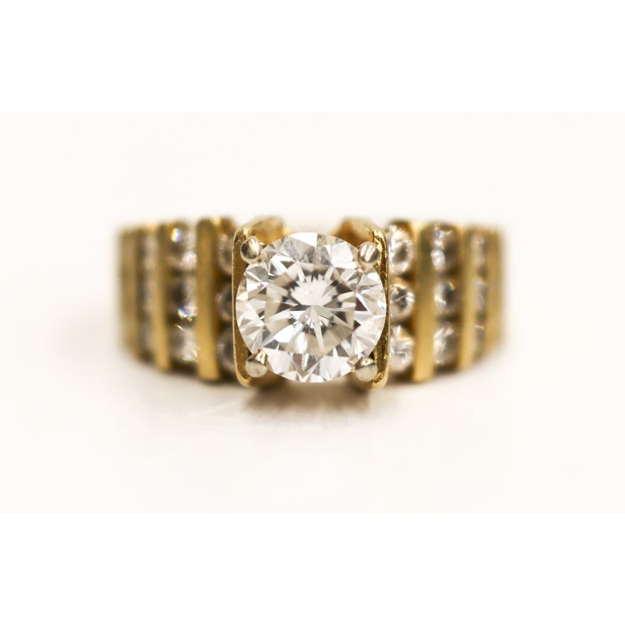 1.96ct Diamond 18k Engagement Ring