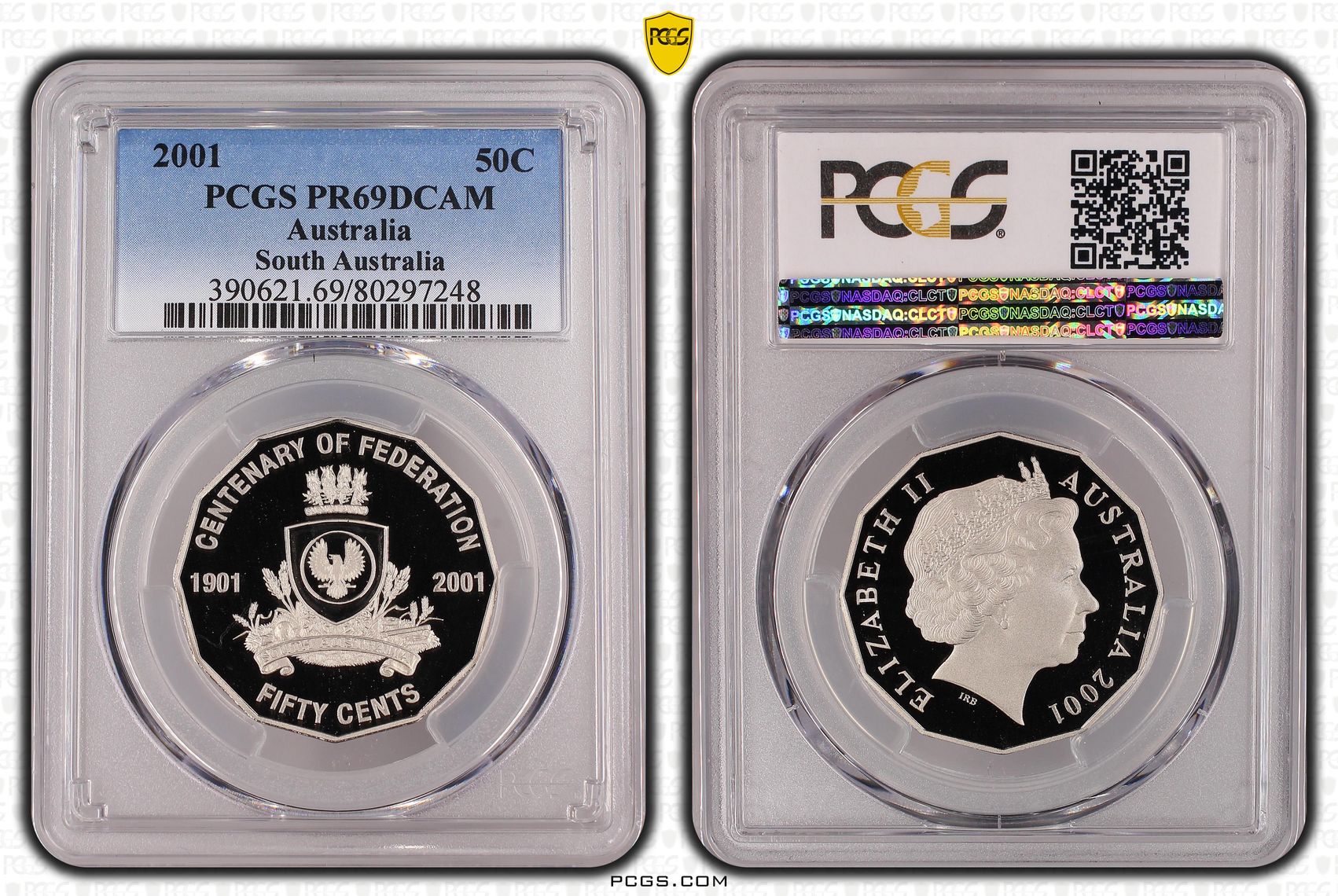 2001 Australia Fifty Cent, 50c South Australia PCGS - PR69DCAM -248