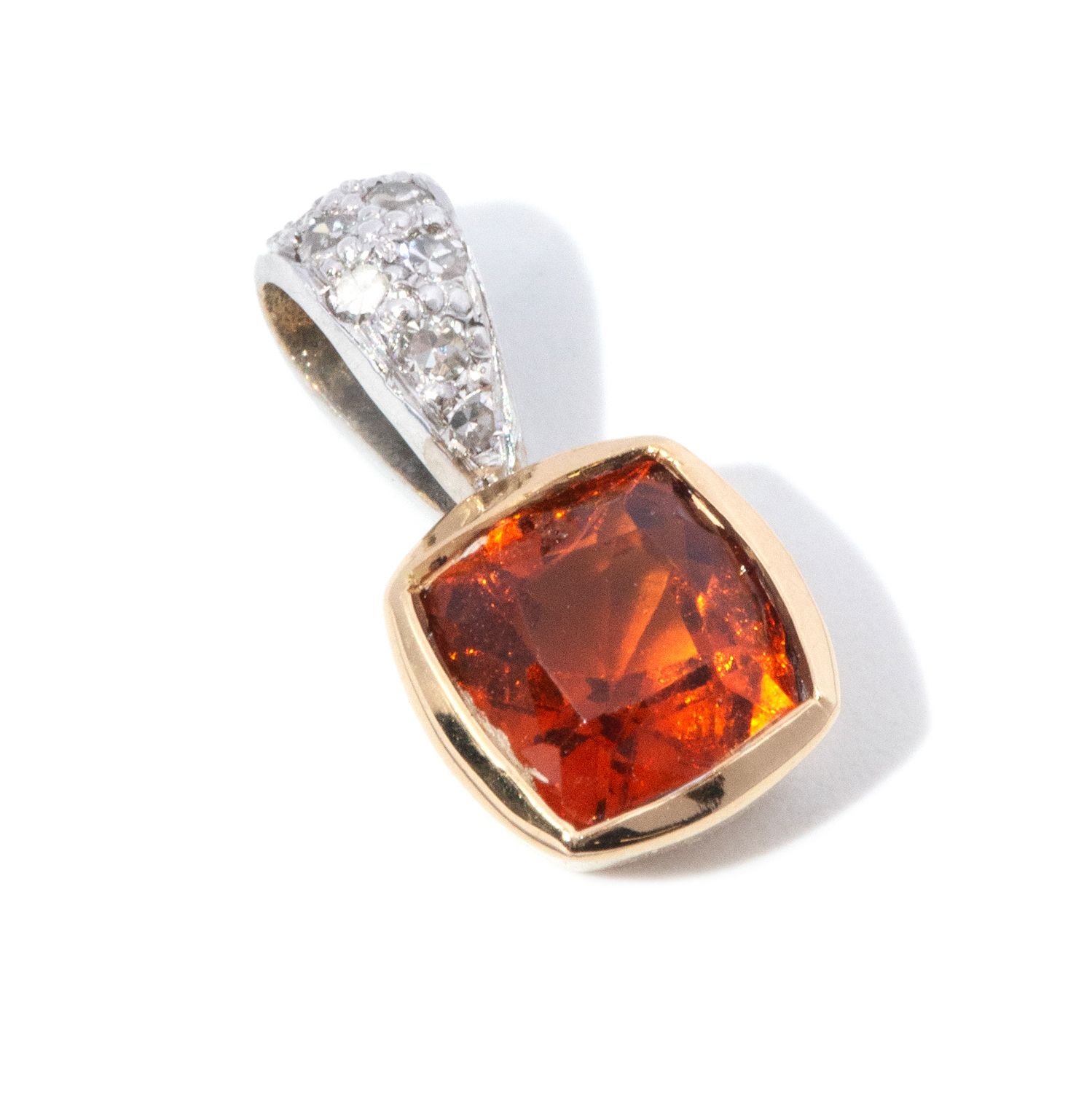 Garnet and Diamond Pendant