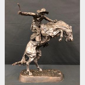 Bronco Buster - A Vintage Remington Recast Bronze
