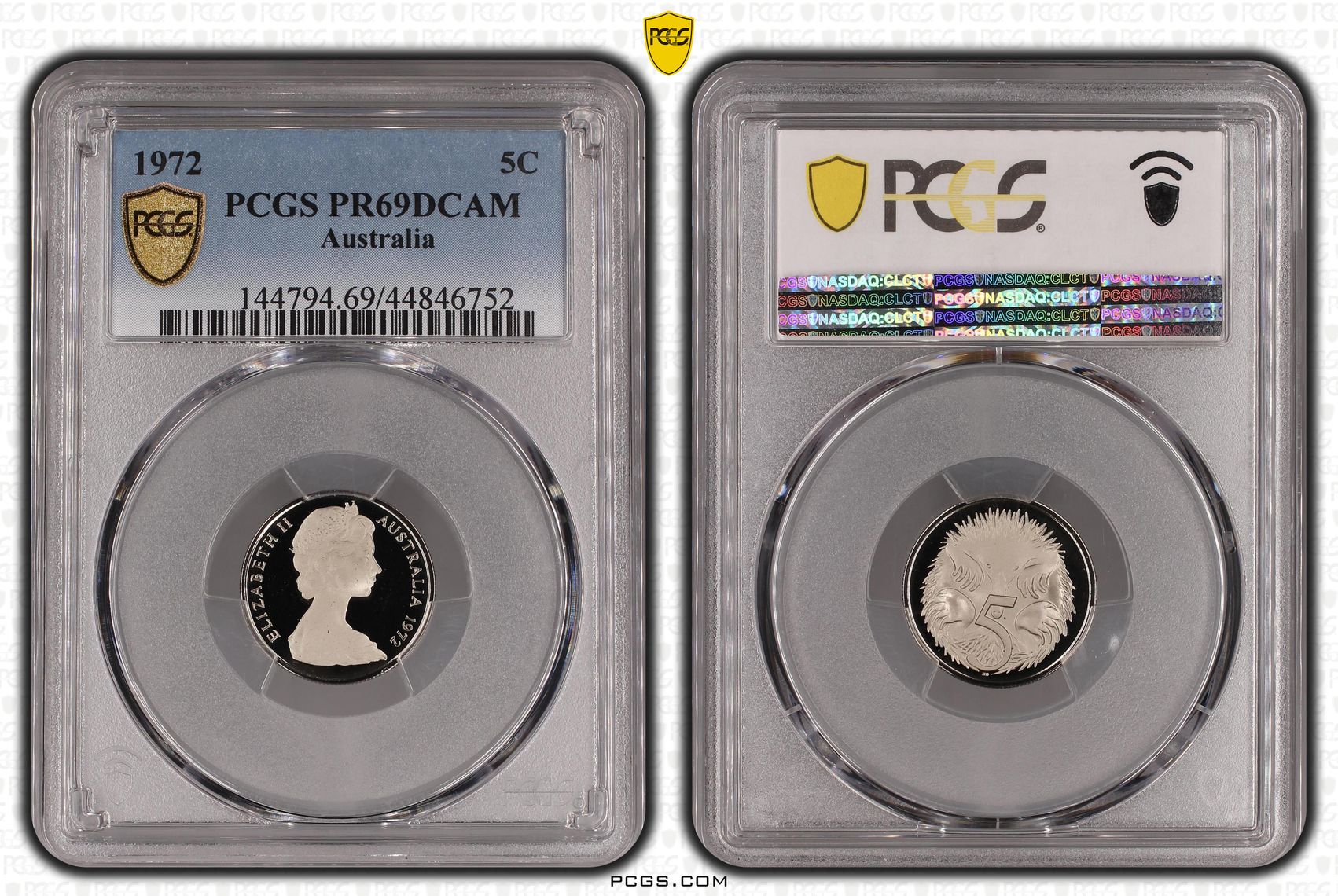 1972 Australia Five Cent, 5c PCGS - PR69DCAM -752