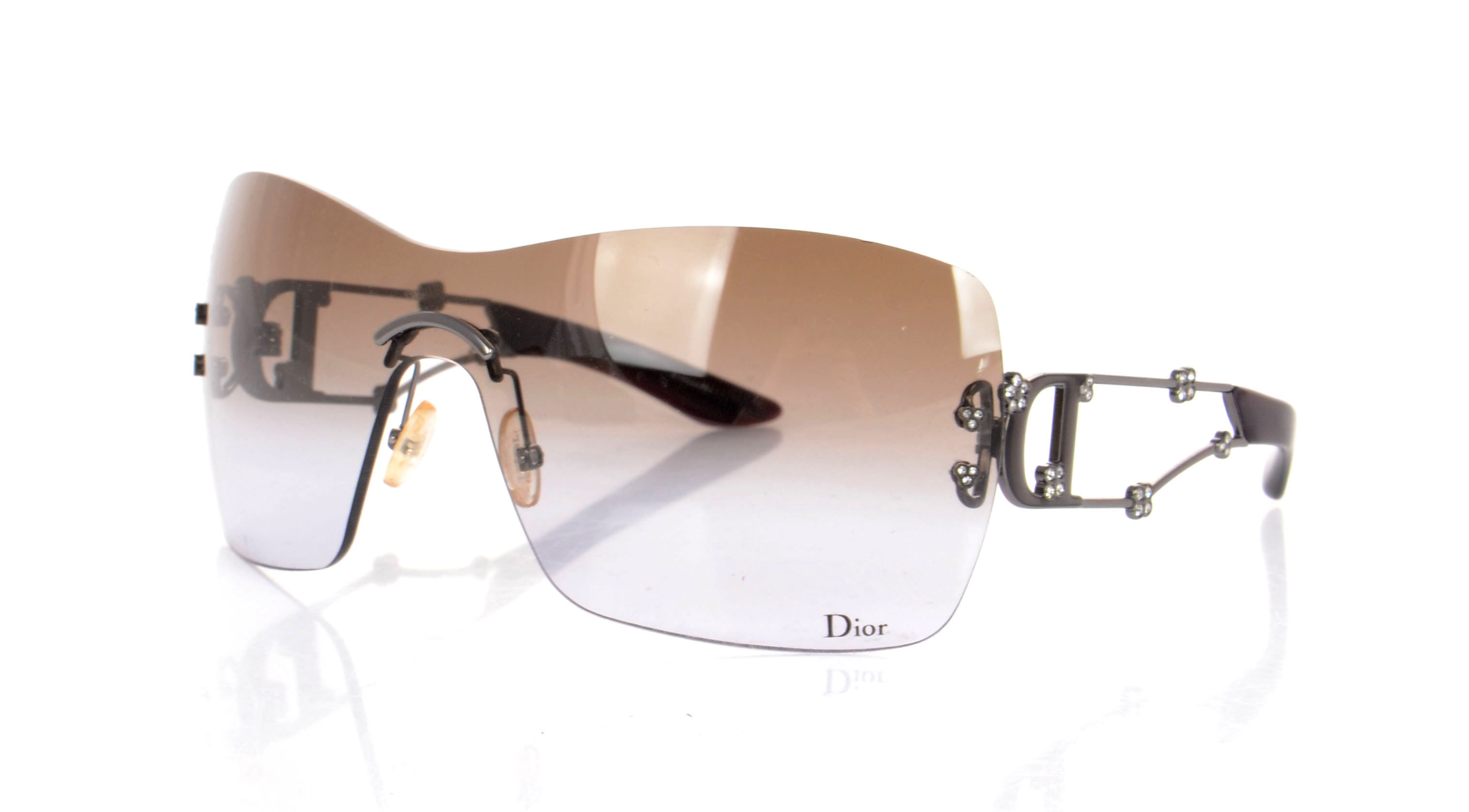 Pair of Christian Dior 'Sweetest' rimless sunglasses in dark