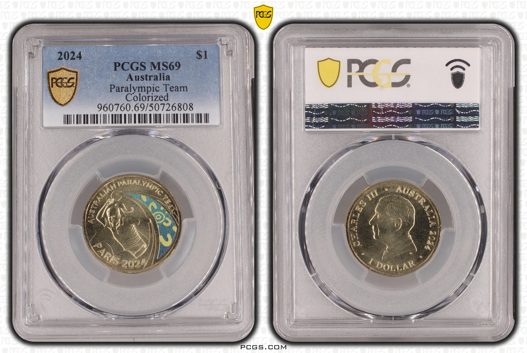 Paralympic Team POP 20/0, One Dollar, 2024, PCGS MS69