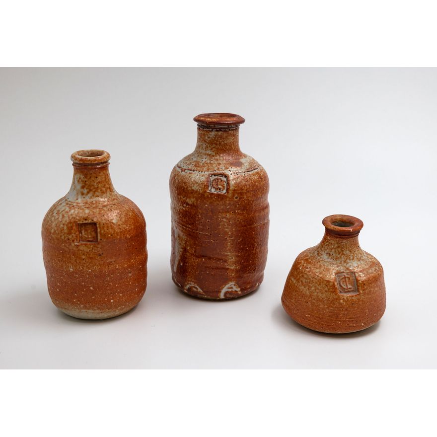Len Castle - Three stoneware bottles