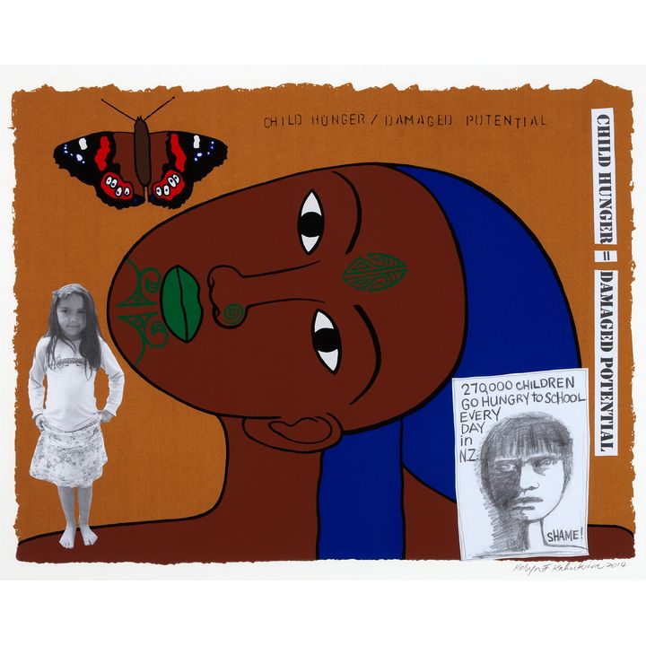 Robyn Kahukiwa, Child Hunger/Damaged Potential I