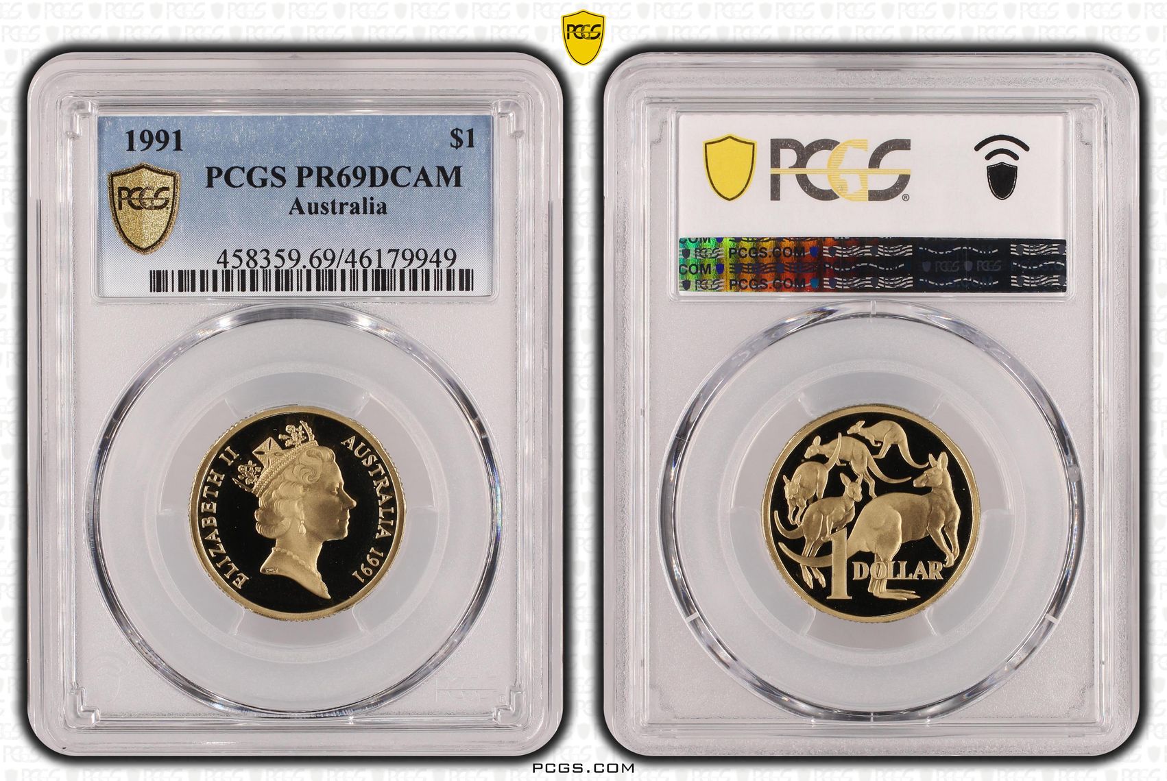 One Dollar, 1991, PCGS PR69DCAM